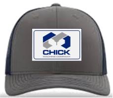 Trucker Hat Heather Charcoal / Navy Patch Logo