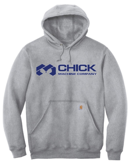Hooded Sweatshirt Heather Grey Center Chest Logo